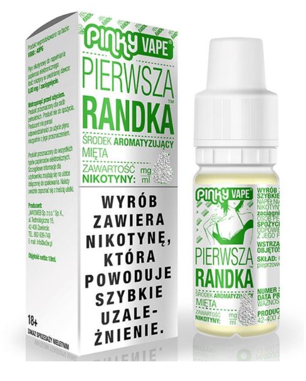 E-PAP Pink PIERWSZA RANDKA 12mg/10ml (słodka mięta E-PAP Pink PIERWSZA RANDKA 12mg/10ml (słodka mięta