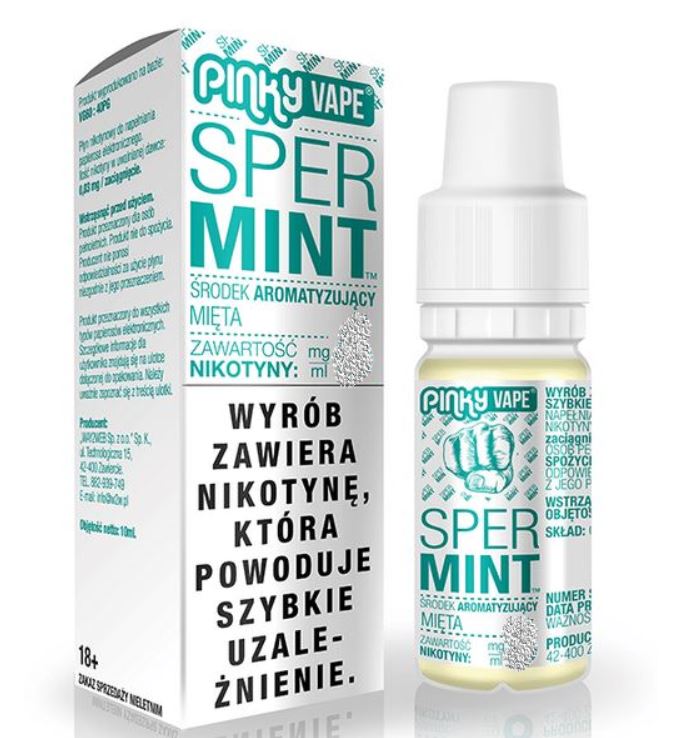 E-PAP Pinky Vape SPERMINT 6mg/10ml (mocna mięta) E-PAP Pinky Vape SPERMINT 6mg/10ml (mocna mięta)