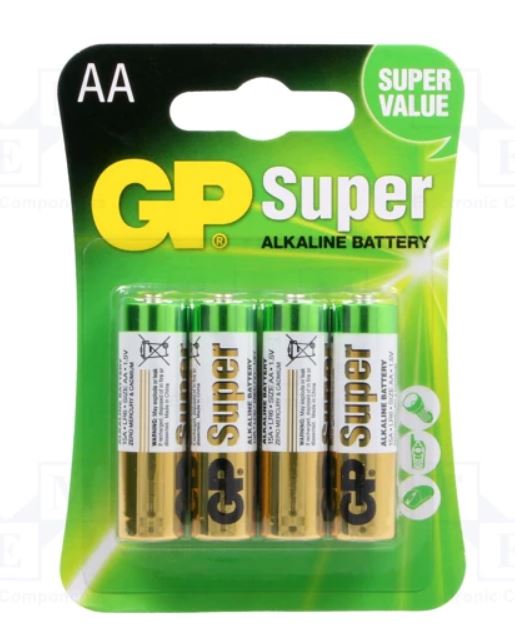 BATERIA GP SUPER ALKALINE AA R6 (15A-U4) BATERIA GP SUPER ALKALINE AA R6 (15A-U4)