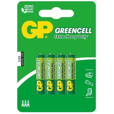 BATERIA GP GREENCELL 1,5V AAA R03 (24G-U4)(10/120) BATERIA GP GREENCELL 1,5V AAA R03 (24G-U4)(10/120)