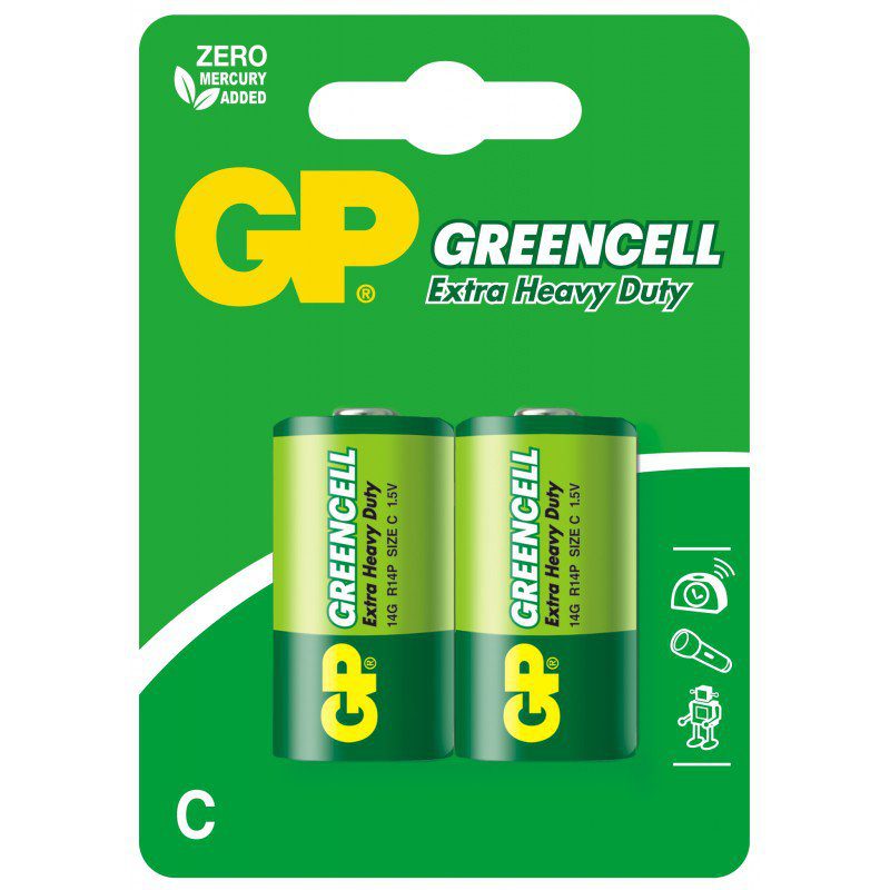 BATERIA GP GREENCELL 1,5V R14 (14G-U2) (10/120) BATERIA GP GREENCELL 1,5V R14 (14G-U2) (10/120)