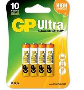BATERIA GP ULTRA ALKALINE AAA 24AU-U4 1,5V(10 box