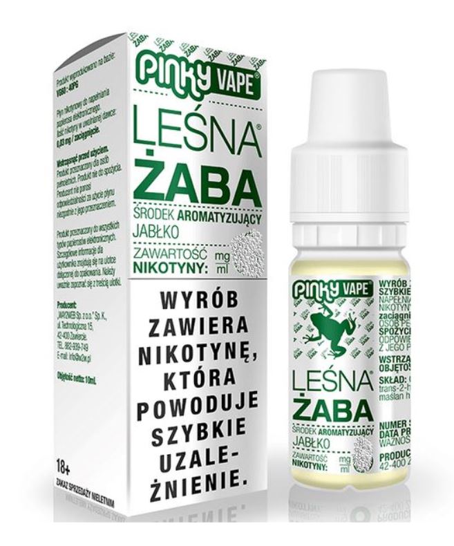 Prywatne: E-PAP Pinky Vape LEŚNA ŻABA 18mg/10ml (jabłko) Prywatne: E-PAP Pinky Vape LEŚNA ŻABA 18mg/10ml (jabłko)