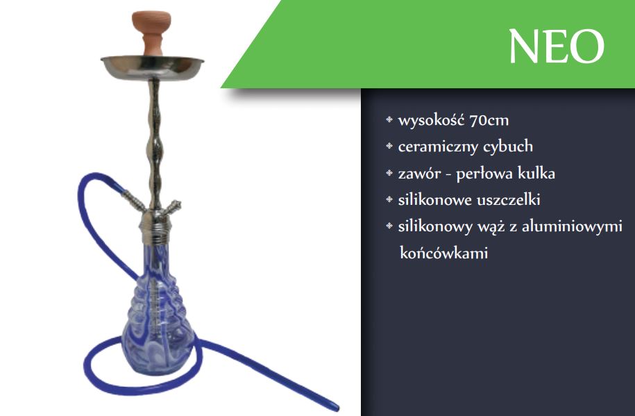 SHISHA FAJKA WODNA NEO 70CM SHISHA FAJKA WODNA NEO 70CM
