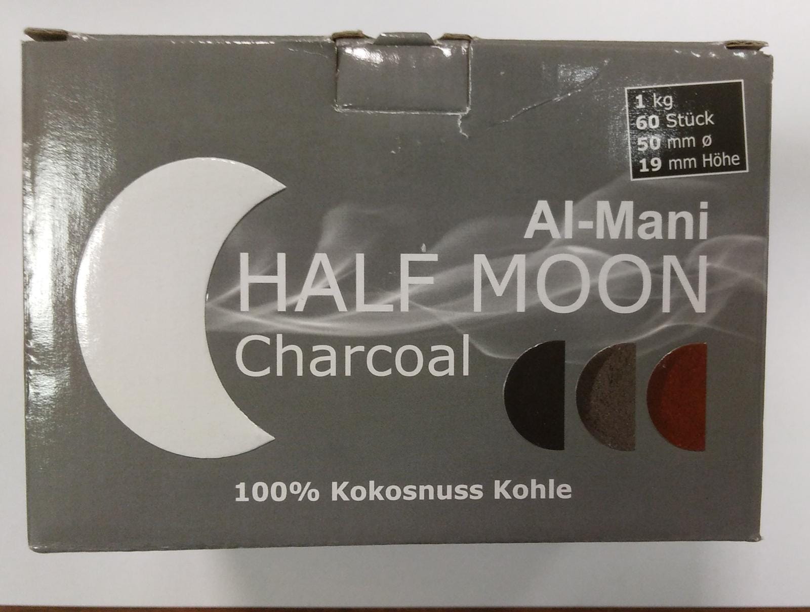 SHISHA WĘGIEL HALF MOON AL-MANI kokonuss (60sztuk) SHISHA WĘGIEL HALF MOON AL-MANI kokonuss (60sztuk)