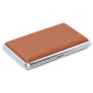 PAPIEROŚNICA DON 5-9801  SLIM SKÓRA BRĄZOWA