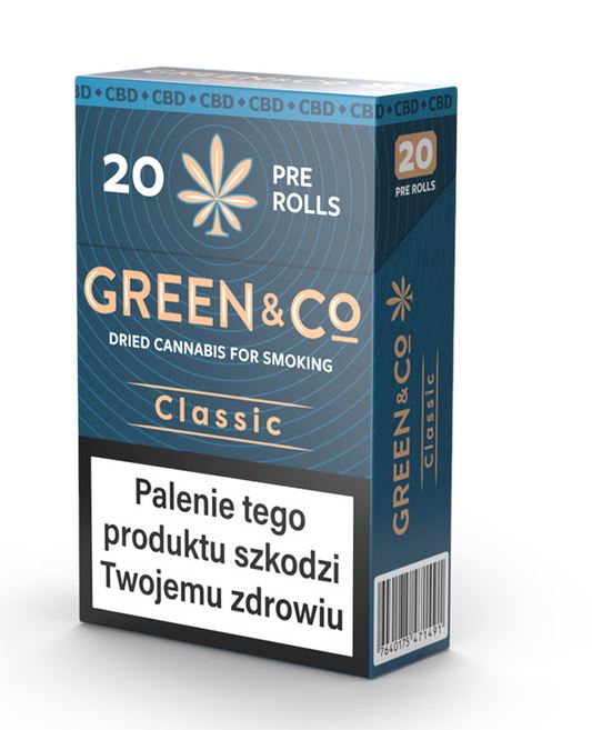 CBD PRE-ROLLS GREEN &CO CLASSIC (39,00)26 CBD PRE-ROLLS GREEN &CO CLASSIC (39,00)26