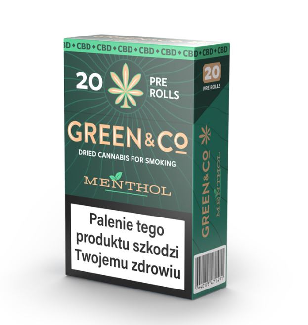CBD PRE-ROLLS GREEN &CO MENTHOL (39,00)26 CBD PRE-ROLLS GREEN &CO MENTHOL (39,00)26